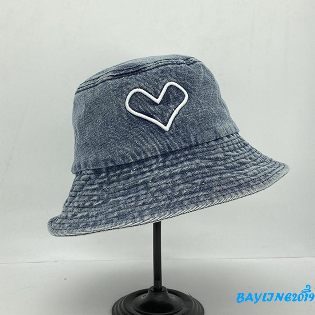 Bay-mũ Tai Bèo Thêu Hình Trái Tim Có Thể Giặt Được Màu Xanh Dương / Xám Dùng Trong Nhà / Ngoài Trời