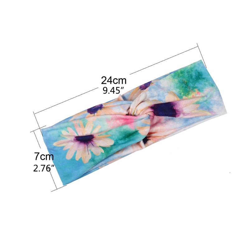 Băng Đô Nhuộm Màu Họa Tiết Hoa Cúc Phong Cách Bohemian Dành Cho Nữ