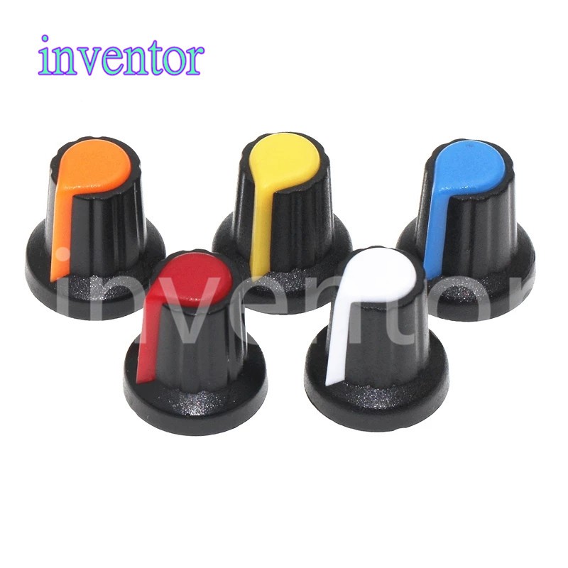 Set 5 nút vặn chiết áp WH148 AG2 đường kính 6mm màu xanh dương/ trắng/ đỏ/ cam/ vàng tùy chọn