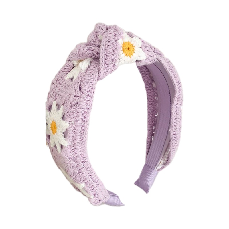 Băng Đô Cài Tóc Đan Móc Đính Hoa Trang Trí Mùa Xuân Thanh Lịch Cho Nữ