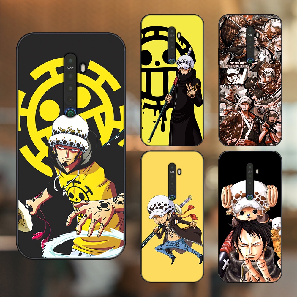 Ốp lưng Oppo Reno 2 viền đen in hình Law One Piece