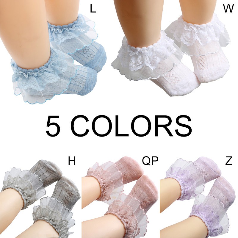 Vớ Cotton Phối Ren Xinh Xắn Dành Cho Bé Gái