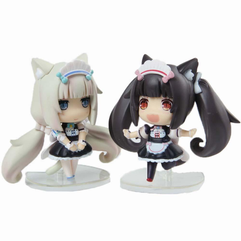 DARNELL Mô Hình Đồ Chơi Nhân Vật Nekopara Socola Và Vanilla Bằng PVC Để Bàn Trang Trí Nhà Cửa