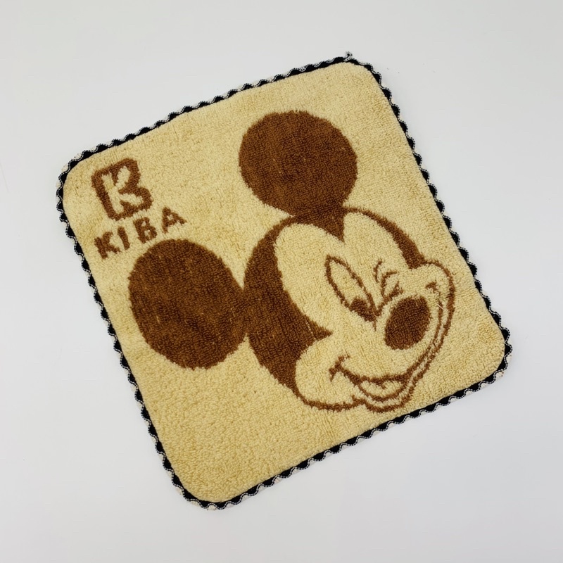 Khăn Mặt Cho Bé KIBA Họa Tiết Chuột Mickey KT 25x25cm Chất Cotton Êm, Mềm, Thấm Hút Tốt, An Toàn