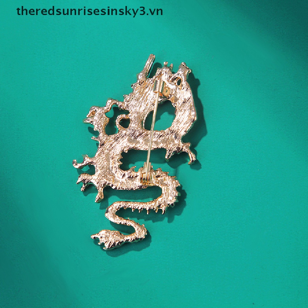 Ghim Cài Áo Hình Rồng Bay Tráng Men Unisex