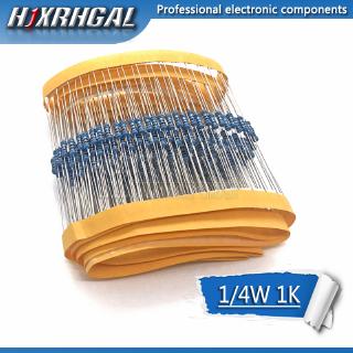 Set 100 Điện Trở Màng Kim Loại 1k Ohm 1 / 4w 1% Hjxrhgal