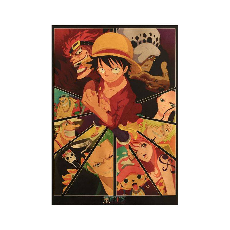 Tranh treo tường trang trí nội thất hình One Piece kích thước 35x50cm