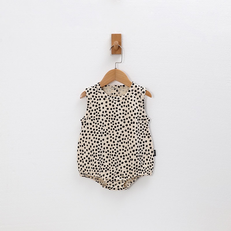 Bộ Áo Liền Quần Tay Ngắn Vải Cotton In Họa Tiết Da Báo Dành Cho Bé Trai Và Bé Gái