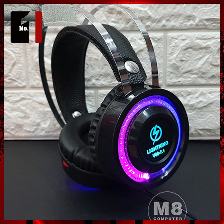 Tai Nghe Gaming Led Chụp Tai Headphone Có Dây LIGHTNING V6S - Tai Nghe Nhạc Có Mic Máy Vi Tính Laptop Pc | BigBuy360 - bigbuy360.vn