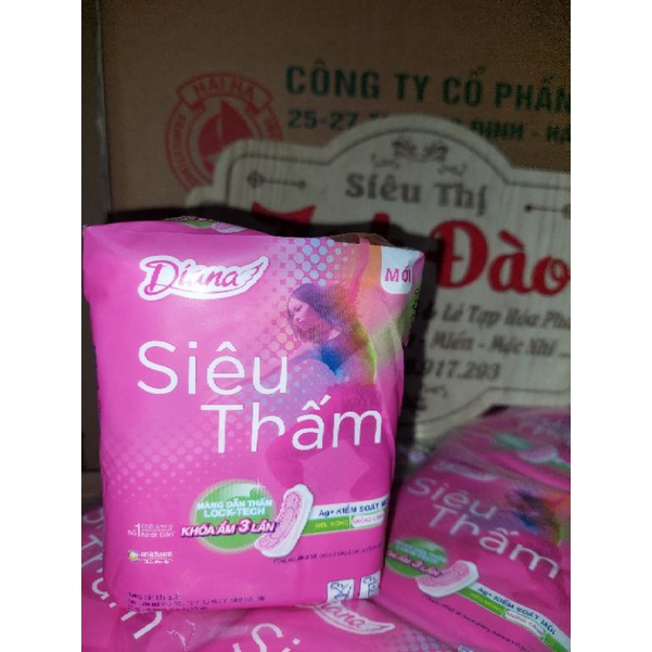 Băng Vệ Sinh Diana Siêu Thấm Dày Không Cánh 8 Miếng