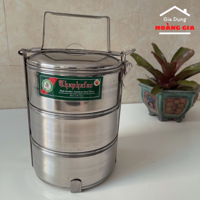 Cặp lồng Inox, Camen Inox Đựng Cơm, Thức Ăn Từ 2 Đến 4 Ngăn, Đủ Size 12, 14 - Gia Dụng Hoàng Gia