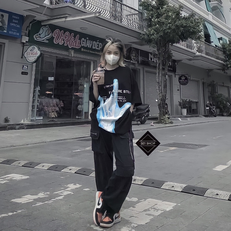 Áo pull oversize bàn tay siêu chất