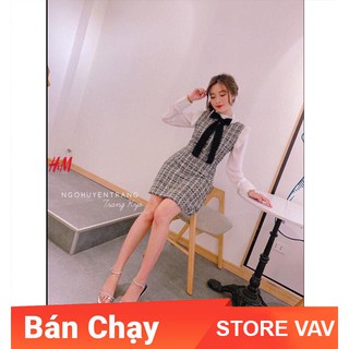 Váy dạ phối sơ mi - storevav