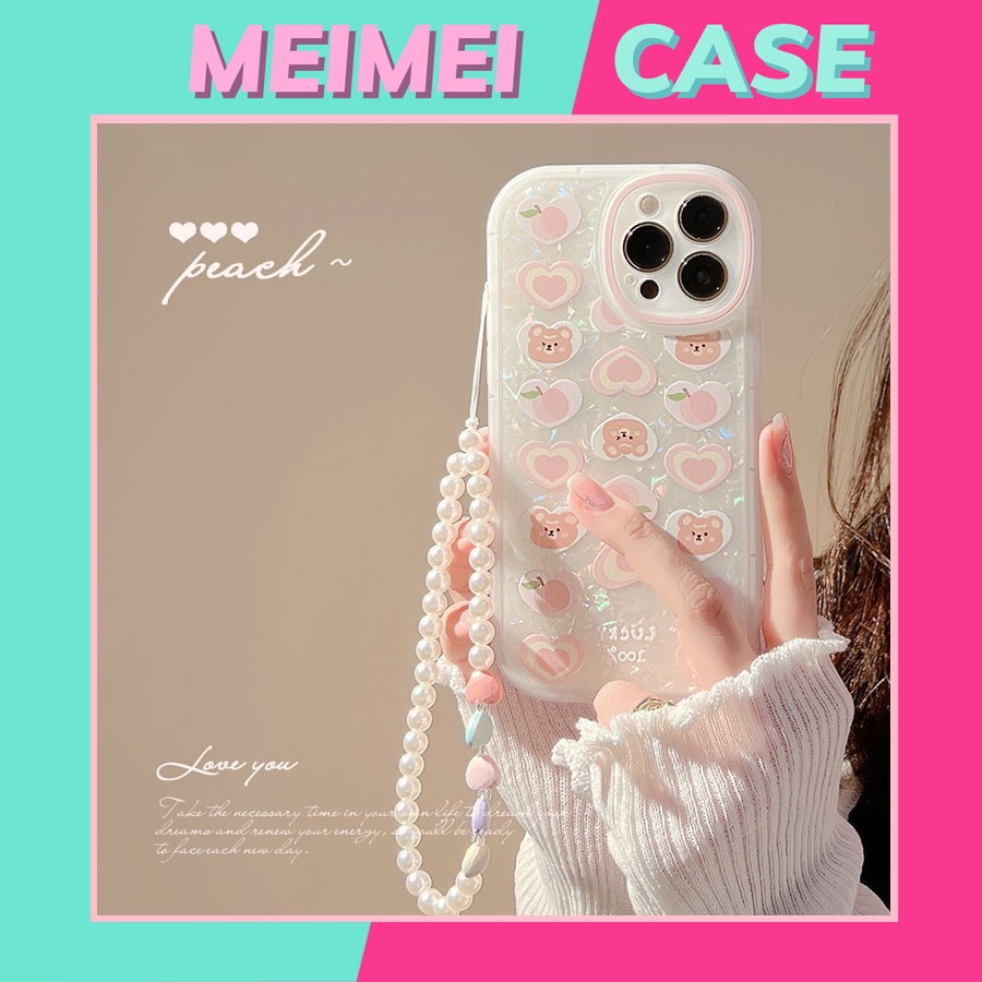 Ốp lưng iPhone Gấu trái đào 13/13promax/12/12pro/12promax/11/11promax/X/Xs/Xsmax/7plus/8plus