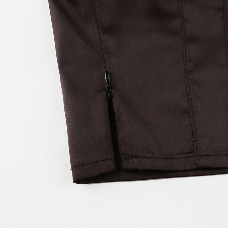 Áo Croptop Sát Nách Cột Nơ Màu Sắc Tương Phản Thời Trang Quyến Rũ Cho Nữ