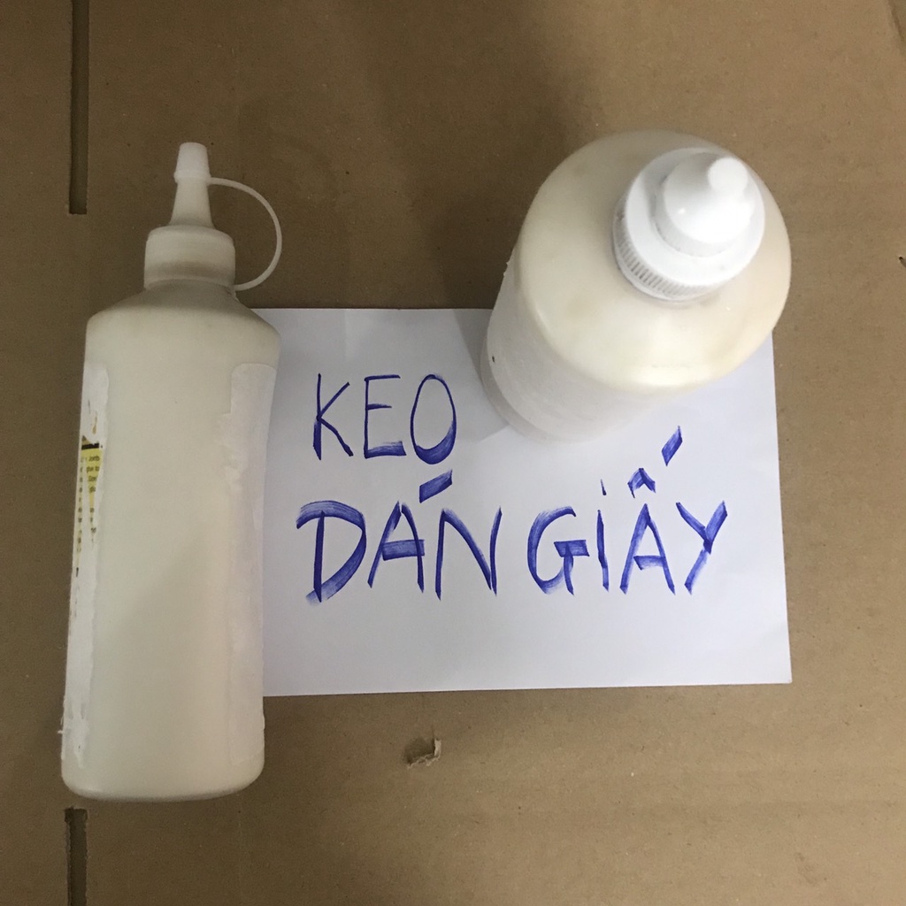 1.000đ 1 chai 0,5kg - KEO DÁN GÁY SỔ SÁCH, DÁN GIẤY CHO XƯỞNG IN
