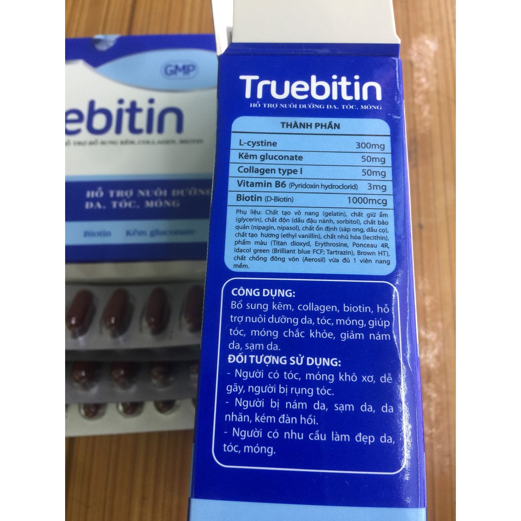 TRUEBITIN- VIÊN UỐNG HỖ TRỢ DA TÓC MÓNG