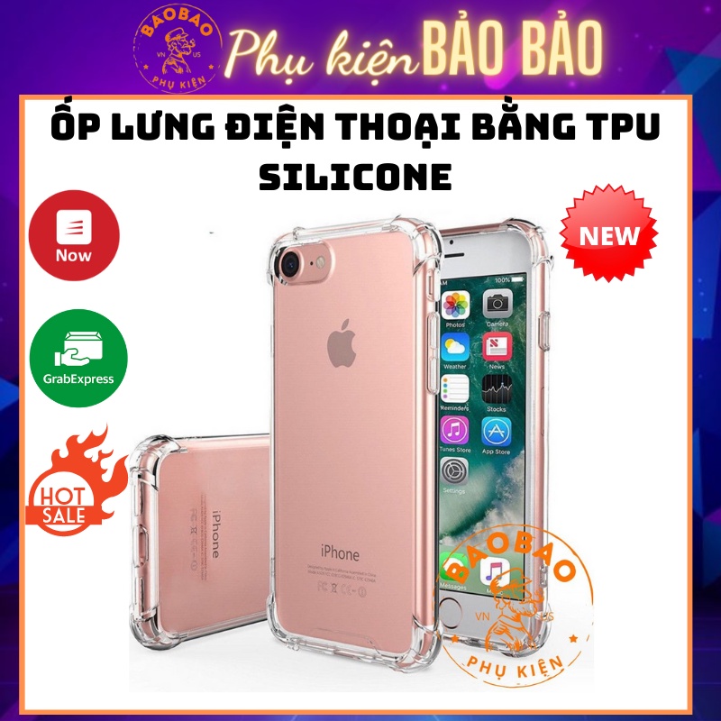 Ốp lưng điện thoại bằng TPU Silicone mềm trong suốt dành cho iPhone 6 6S 7 8 Plus X XS Max XR