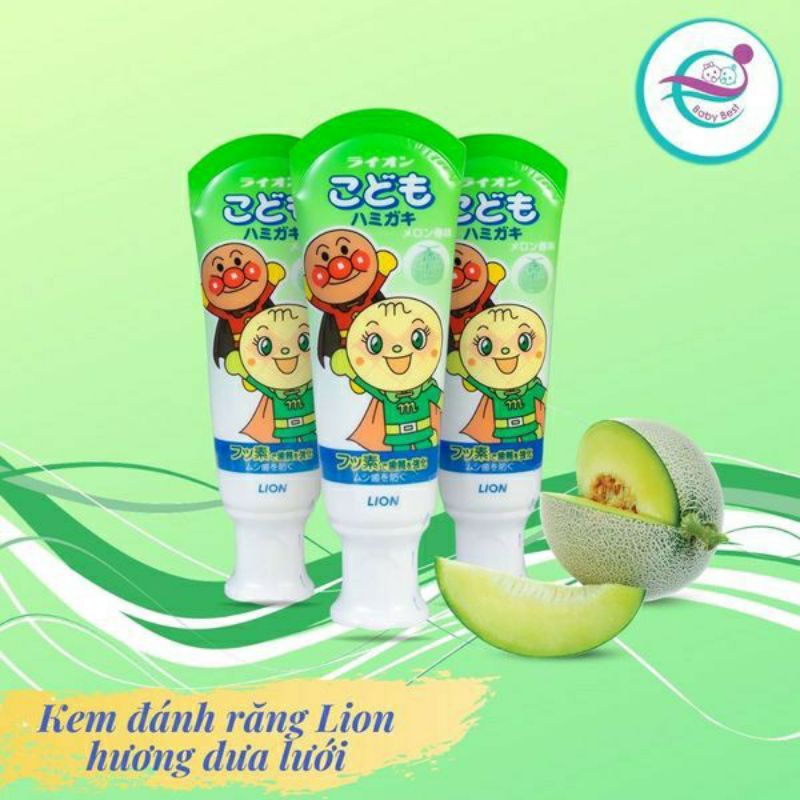 Kem Đánh Răng Nuốt Được Cho Bé Lion Nhật Bản