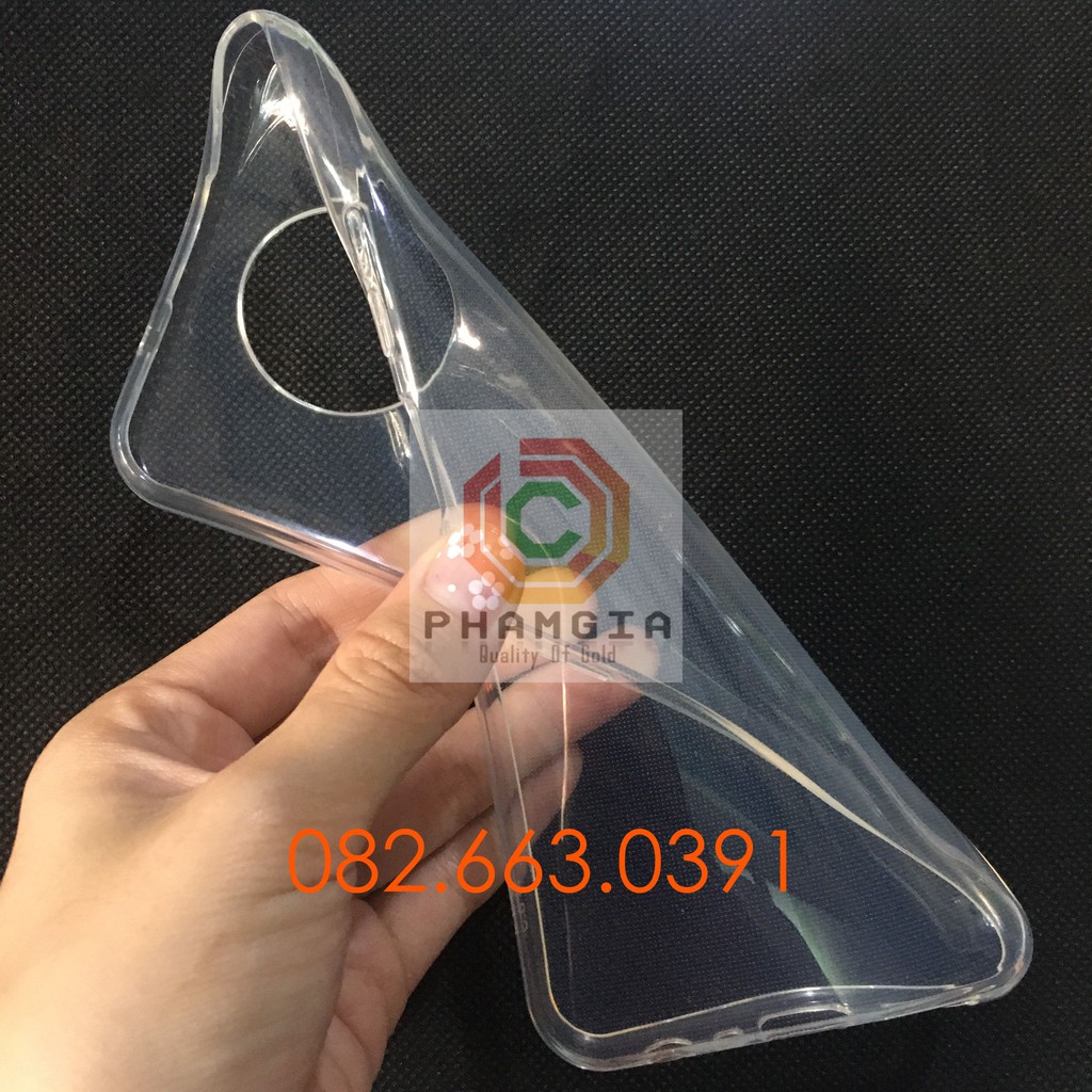 Ốp lưng Nokia 8.3 dẻo đen TPU và dẻo trong viền gồ bảo vệ cam bên đẹp