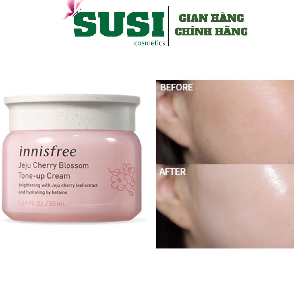 Kem Dưỡng Trắng Da Nâng Tone Innisfree Jeju Cherry Blossom Tone Up Cream