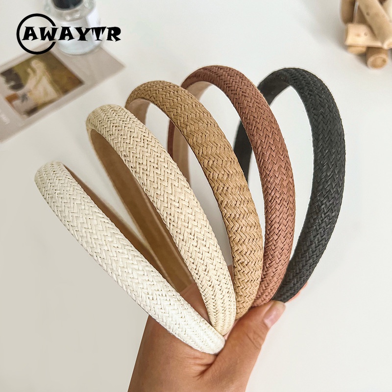 Băng Đô Cài Tóc Bằng Cói Thiết Kế Đơn Giản Ngọt Ngào Thời Trang Hàn Quốc
