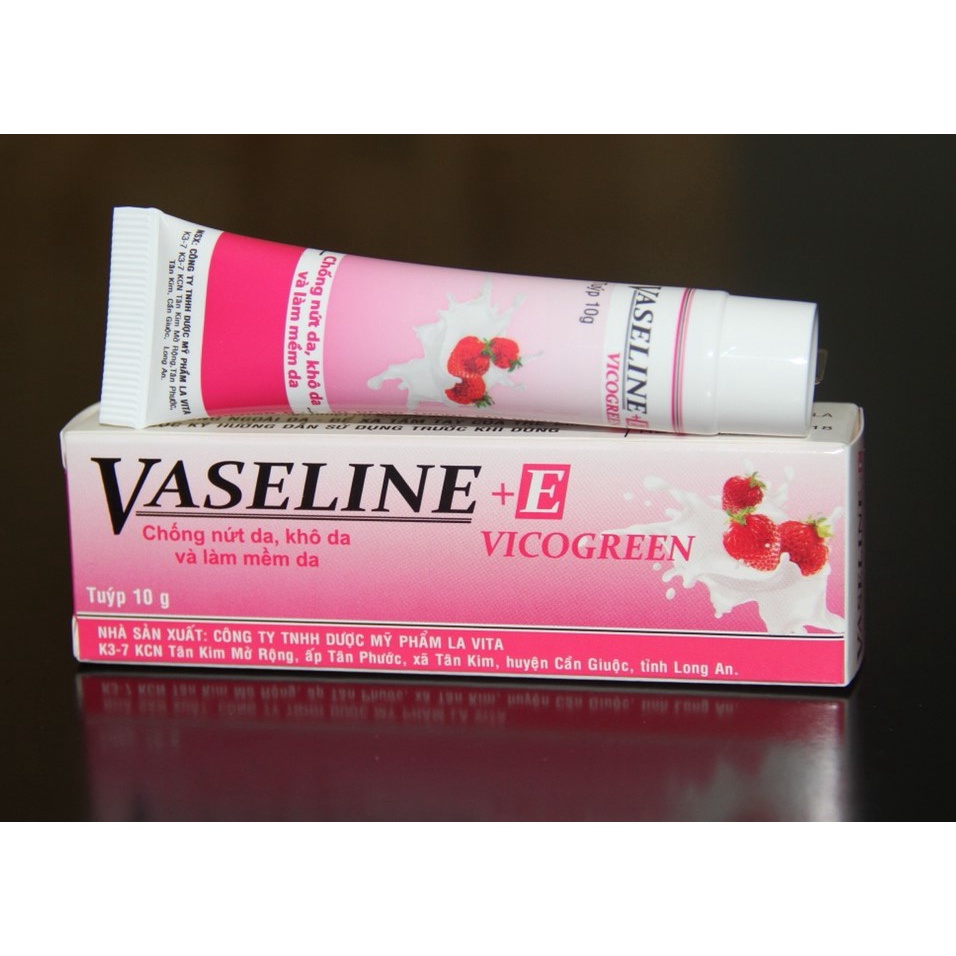 VASELINE+E VICOGREEN - LÀM MỀM MÔI, GIẢM KHÔ NỨT MÔI