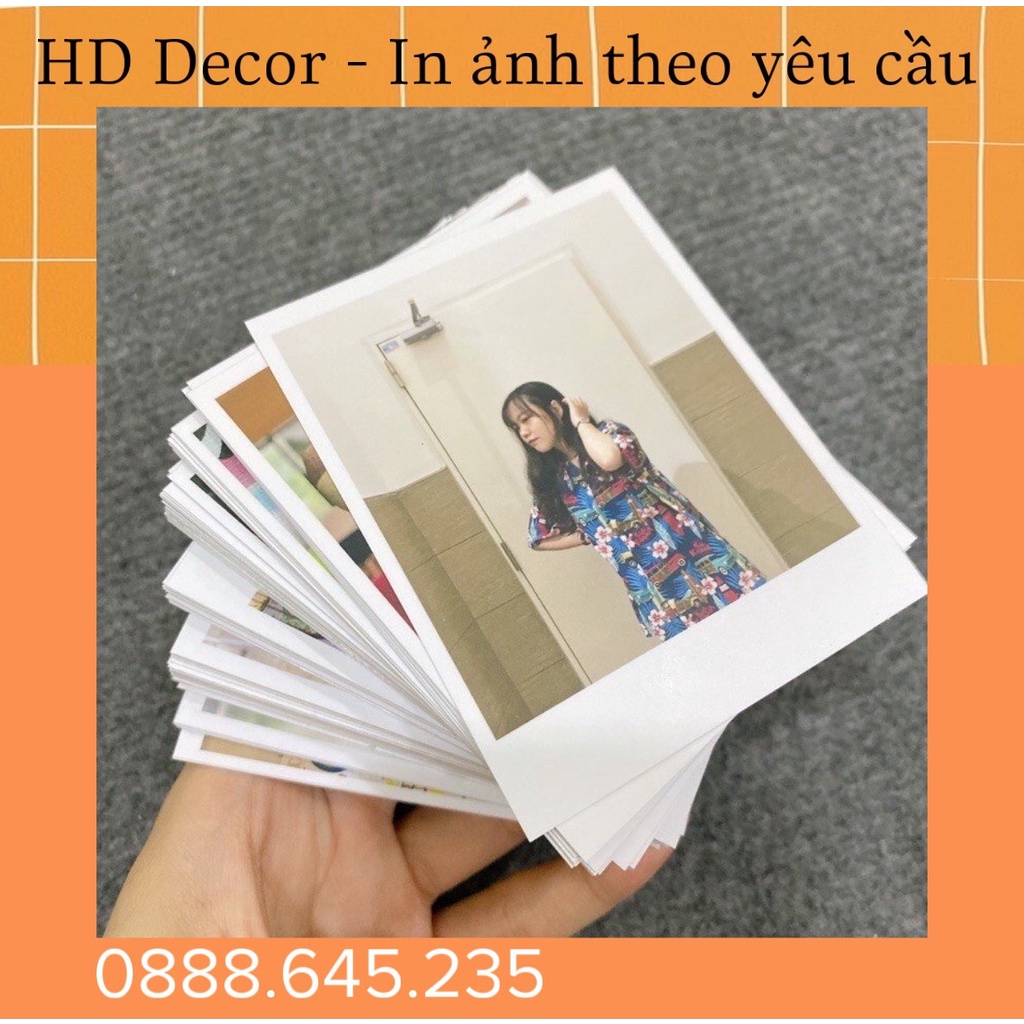 [ FreeShip ] (Hà Nội) Rửa, in ảnh theo yêu cầu lấy ngay, Polaroid 6x9 ảnh thật lấy ngay ép plastic ép lụa