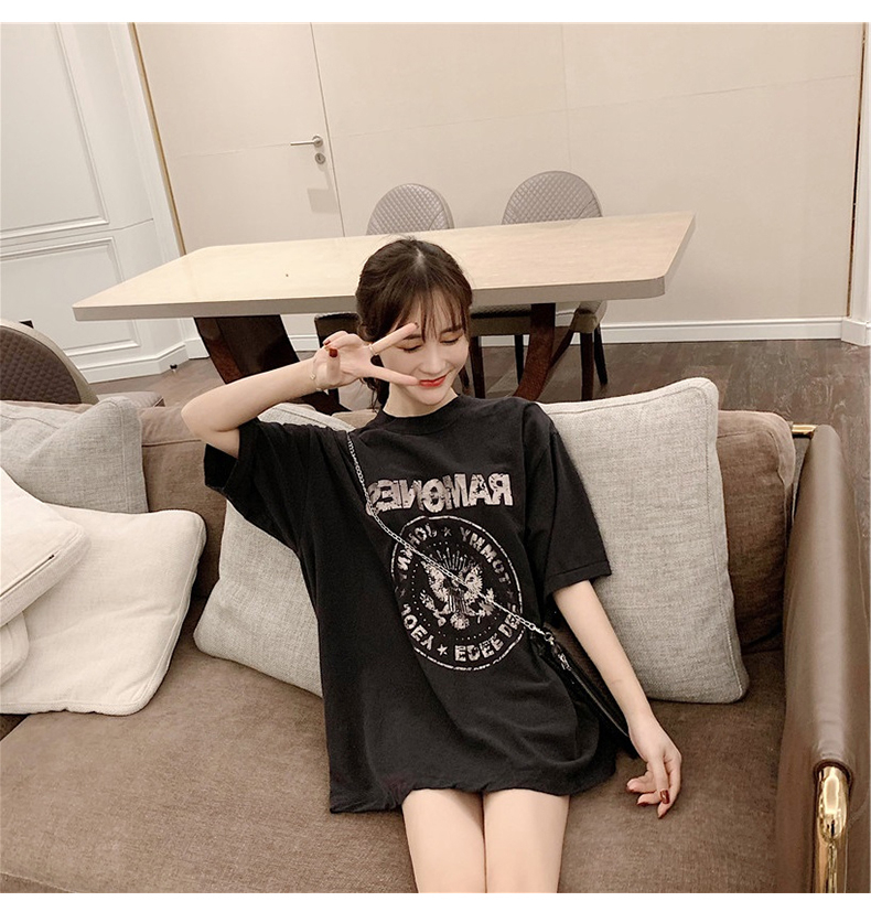 Áo Thun Nữ Tay Ngắn Dáng Rộng In Hình Mặt Cười Phong Cách Hàn Quốc
