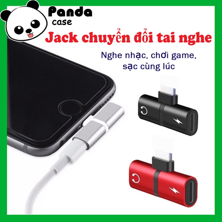 Jack chuyển đổi tai nghe chân 2 trong 1 cho IP7 trở lên-vừa sạc vừa nghe nhạc,chơi game