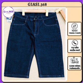 Quần ngố bò Nam dáng jean chất bò giấy quần short nam GIASI.368