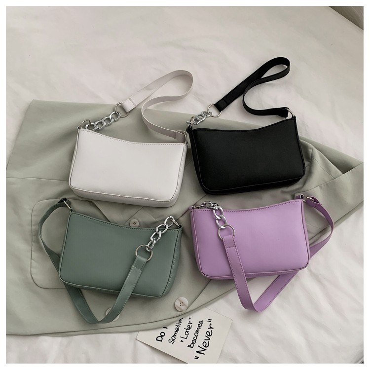 Túi đeo vai JASMIN NOIR bằng da Pu màu trơn nhỏ xinh | BigBuy360 - bigbuy360.vn