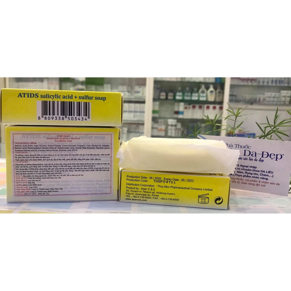 Xà phòng Atids Soap kháng khuẩn kiềm dầu ngừa mụn body cho da dầu mụn 80gr