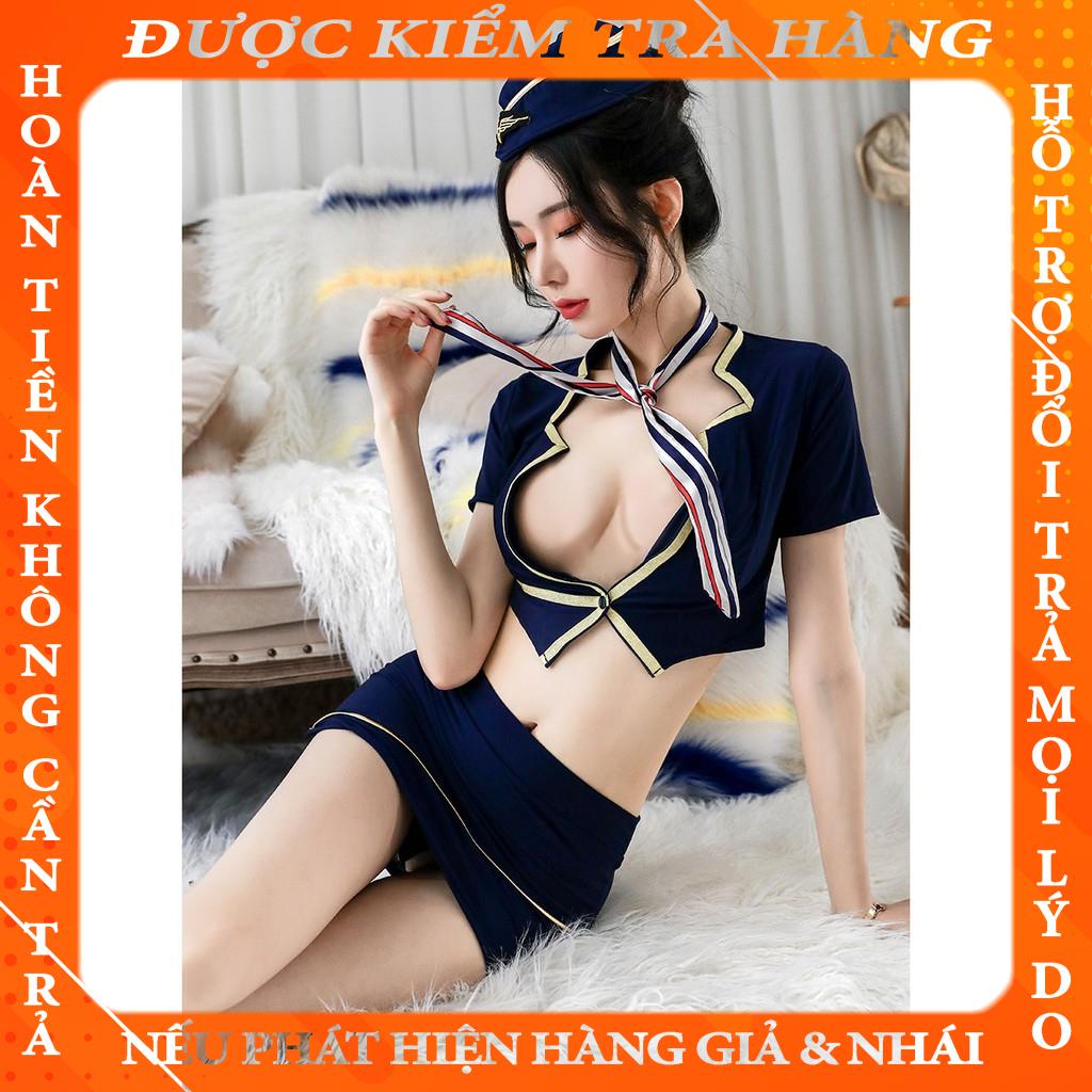 Bộ cosplay sexy nữ phi công trang phục nữ tiếp viên hàng không gợi cảm váy ngủ đầm ngủ sexy CP07 1044  okhucli | BigBuy360 - bigbuy360.vn