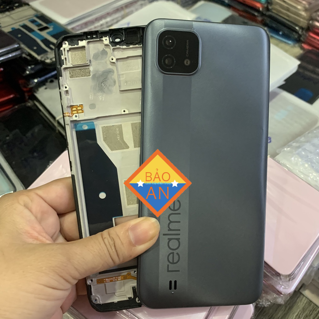 Bộ vỏ realme c20 dùng chung C11 -zin