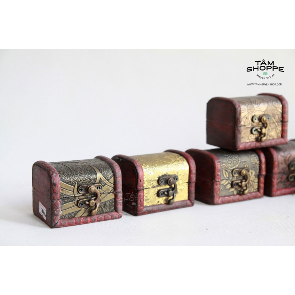 Rương cổ Vintage mini No.9 TAN