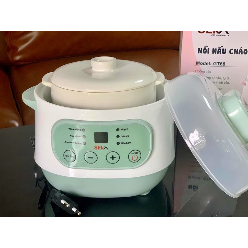 Nồi Nấu Cháo Chậm , Nồi Hầm Cách Thủy Dung Tích 1L, Nồi Chưng Yến, Hầm Canh