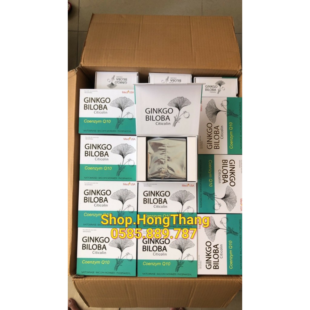 Ginkgo Biloba Citicolin Q10 Cải thiện trí nhớ và chứng mất ngủ hoạt huyết dương não, đau đầu chóng mặt, trí nhớ kém