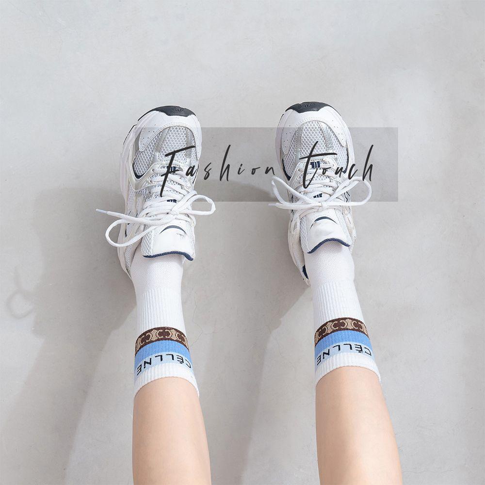 Vớ Cotton Họa Tiết Chữ DWAYNE Phong Cách Harajuku Thanh Lịch Dành Cho Nam Nữ