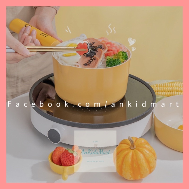Bộ nồi chảo FIKA chống dính nấu đồ ăn dặm hình hổ con dễ thương