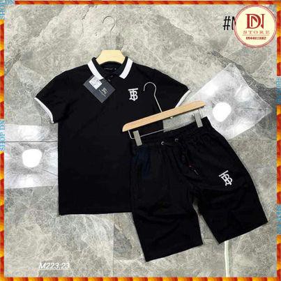 bộ thun thể thao NAM cổ bẻ chữ B logo hàng HOTTREND UNISEX