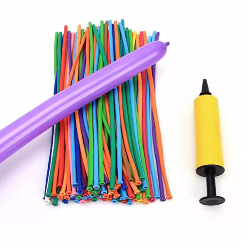 Bộ 50 Bong Bóng Tạo Hình Nghệ Thuật + Dụng Cụ Bơm (Thái Lan)