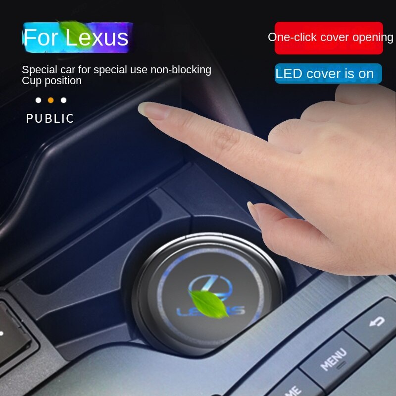 Gạt Tàn Thuốc Lá Lexus Bằng Gốm Chịu Nhiệt Cao Kèm Đèn LED Với Vỏ Bọc Trang Trí Nội Thất Xe Hơi