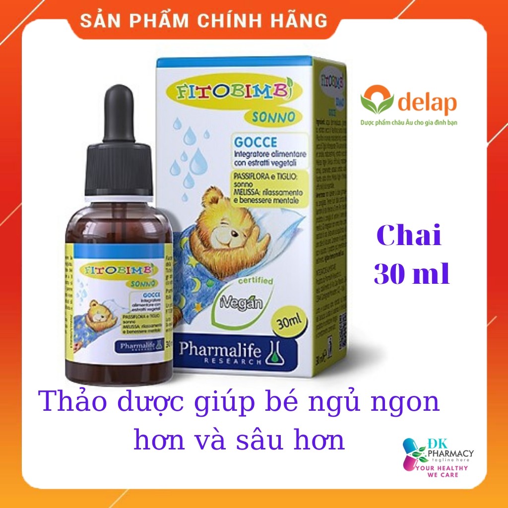 FITOBIMBI Sonno- Thảo dược châu âu giúp bé ngủ ngon, dành cho trẻ khó ngủ, ngủ không sâu giấc