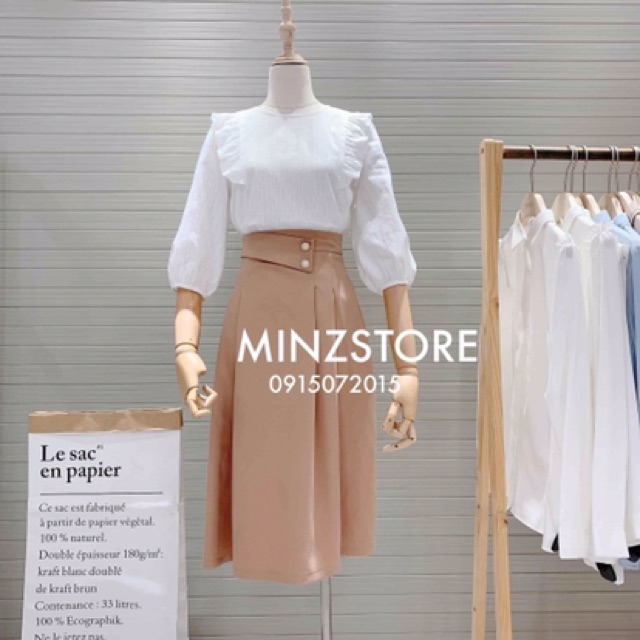 Chân váy chữ A xếp ly dáng dài | BigBuy360 - bigbuy360.vn