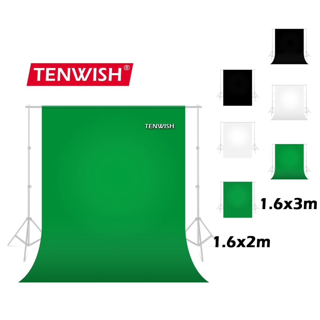 TENWISH Phông nền không dệt 1,6 * 3m Nền chụp ảnh Vải có thể điều chỉnh Phông nền chụp ảnh không dệt cho Studio Chân dung Gấp lại