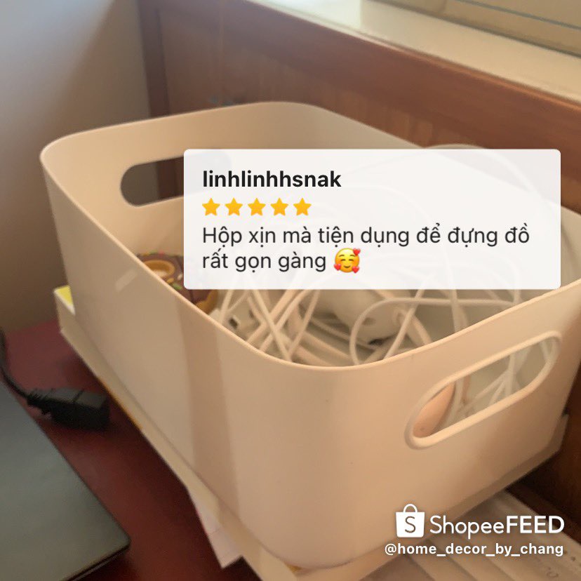 Hộp đựng đồ có tay cầm, đựng mỹ phẩm, hộp đựng đồ chơi, quần áo, chăn mền cao cấp, tiện dụng decor phòng