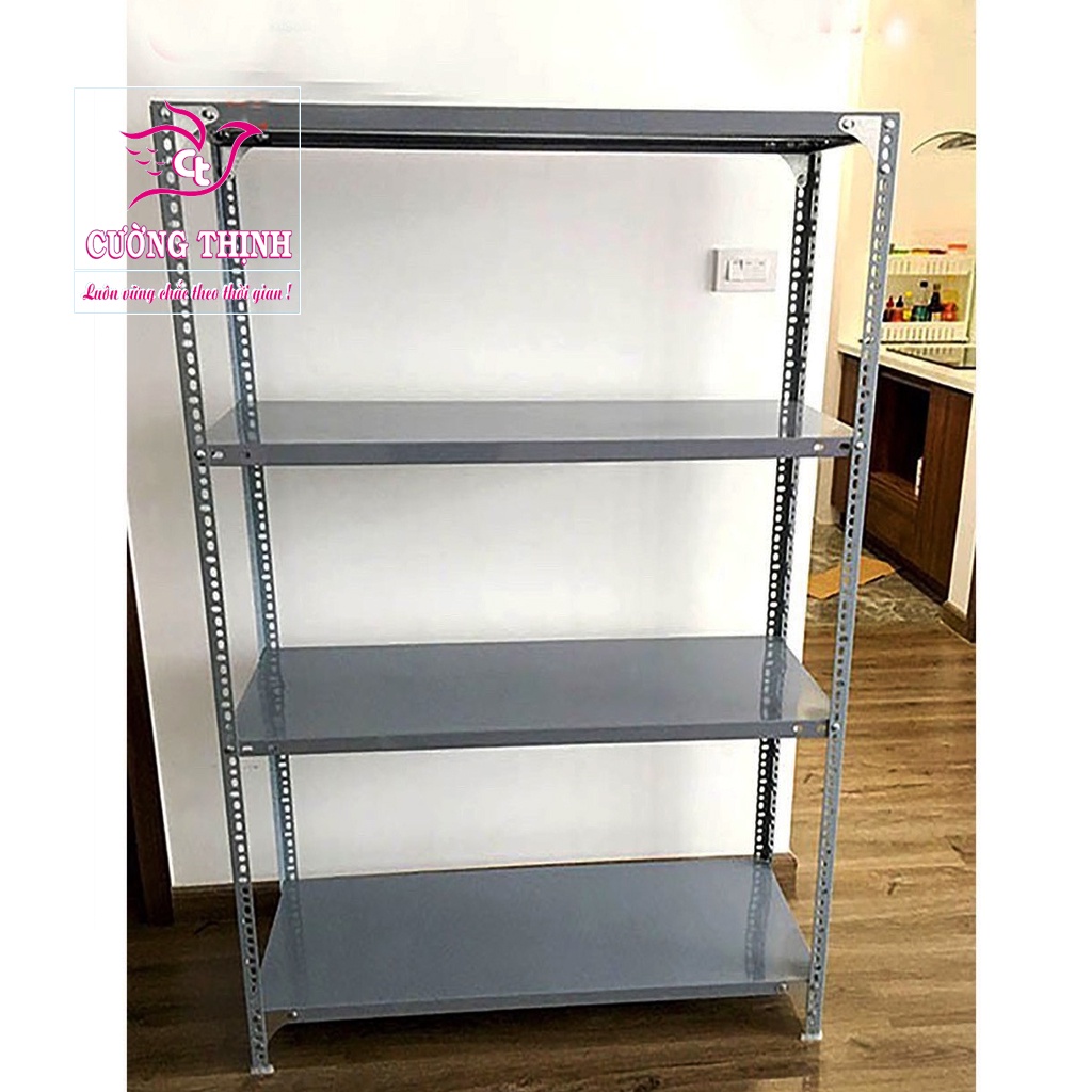 Kệ sắt Mini 4 Tầng, Cao 120 x Dài 80cm x Rộng 30cm, Kệ sắt v lỗ, Kệ đa năng