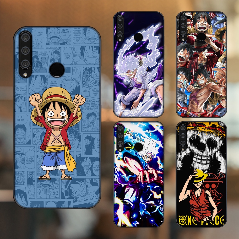 Ốp lưng Huawei Y6P viền đen in hình Luffy One Piece