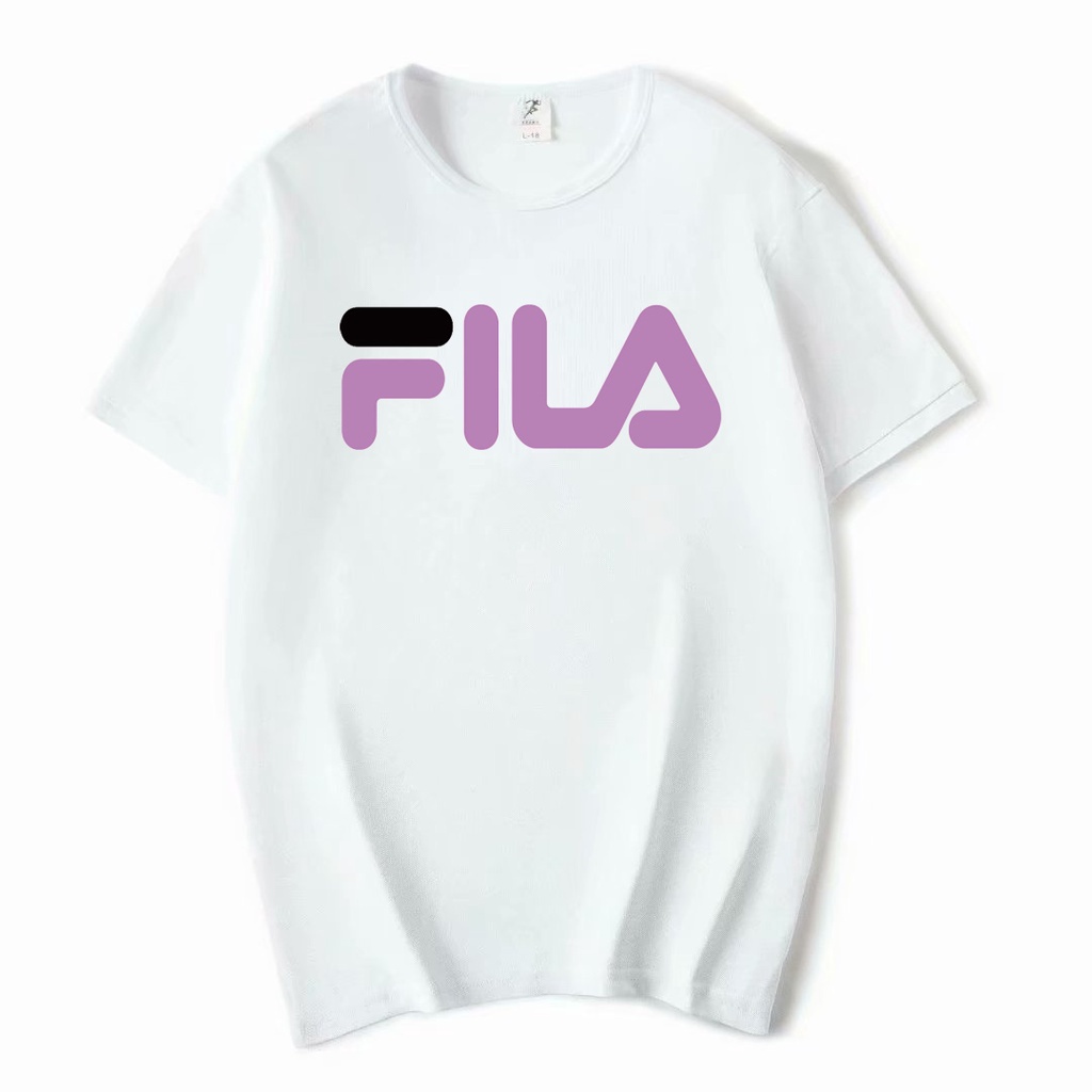 FILA Áo thun tay ngắn cổ tròn dáng suông chất liệu mau khô năng động thời trang cho nữ